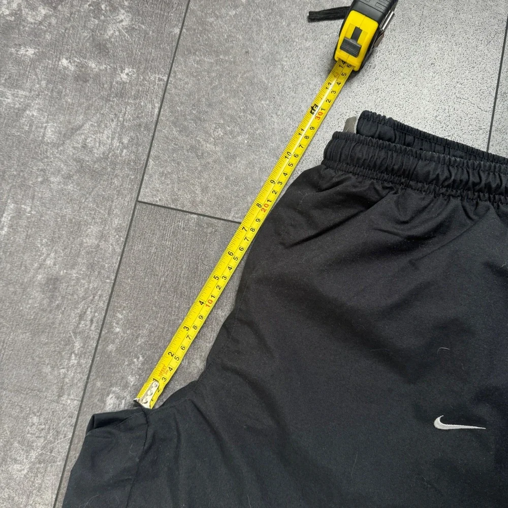 Vintage Nike Mens Track Pants Black White Side Stripe Swoosh Large RN56323